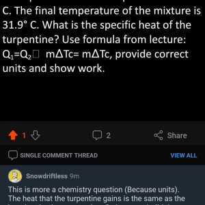 Matchmaticians How to find specific heat of a turpentine question? File #1
