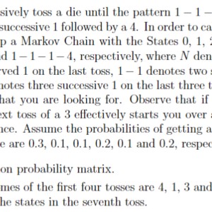Matchmaticians Markov Chain Question File #1