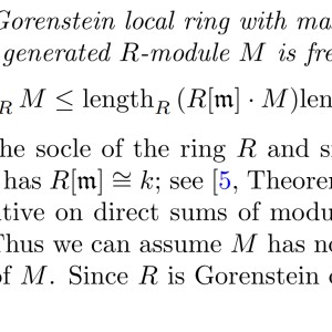 Matchmaticians Length of finitely generated module over $0$-dimensional Gorenstein local ring File #3