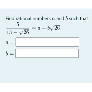 Matchmaticians Find rational numbers A &amp; B given the attached formula&nbsp; File #1
