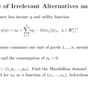 Matchmaticians Math heavy microeconomics. Finding Marshillian demand (logit function) File #1