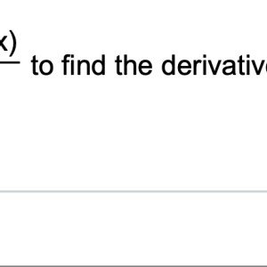 Matchmaticians Help with Business calculus. &nbsp;Finding derivative for X of given function.&nbsp; File #1